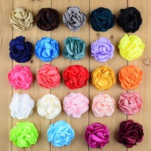 120pcs/lot 24 Color U Pick 2 Inch Petite Burned Petal Satin Flower Applique Handmade Hair Accessories Floral Supply  MH93 2024 - buy cheap