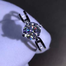 Кольцо из белого золота 14 к 1ct 2ct 3ct, кольцо из моиссанита, отличные ювелирные украшения, вечерние ювелирные изделия, юбилей, gitf 2024 - купить недорого