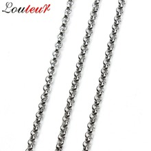 LOULEUR 2 Meters/lot 2/2.5/3/4/5mm Stainless Steel Women Men's Chain Necklace Bulk Chains for Diy Necklace Jewelry Making 2024 - buy cheap