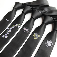 1.97"/ 5CM Mens Silk Blend Flower Embroidery Men's Tie Casual Party Neck Ties 2024 - buy cheap