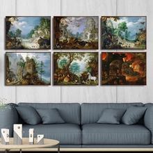Cuadros artísticos de pared para decoración del hogar, póster para el salón lienzo impreso, pinturas de Países Bajos, Roelandt Savery 2024 - compra barato