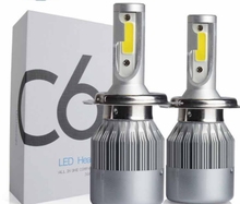 COB Chip Led Headlight Bulbs Kit H11 H8 H9 Auto Front Fog Lamp Light 72W/16000LM/6000K Super Bright Single Low beams 2024 - buy cheap