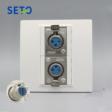 SeTo 86 Type Double Ports female XLR Connector Wall Plate Socket Keystone Faceplate 2024 - buy cheap