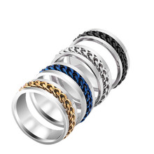 Кольцо из нержавеющей стали для ювелирных изделий, мужское кольцо с вращением, Прямая продажа с фабрики, оптовая продажа 2024 - купить недорого