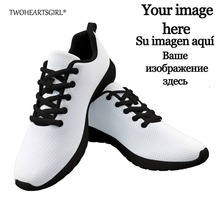 Twoheartsgirl-Zapatillas deportivas transpirables para hombre, zapatos vulcanizados con cordones, cómodos, personalizables con tu imagen, envío directo 2024 - compra barato