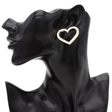 Женские серьги-гвоздики в форме сердца, 2 цвета 2024 - купить недорого