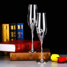 Цвет шампанского, идеально подходит для свадебных подарков, 1 шт., роскошные хрустальные тостов, бокалы для вина 2024 - купить недорого