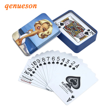 New High Quality Tinplate Box PVC Baccarat Texas Hold'em Poker Waterproof Plastic Playing Cards Creative Pattern Gift Board Game 2024 - buy cheap