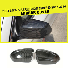 Car-Styling Carbon Fiber Side Mirror Cover Caps Trim for BMW 5 Series 525i 528i F10 2012 2013 2014 2024 - buy cheap