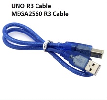 UNO R3 USB кабель MEGA2560 R3 кабель питания компьютера USB кабель 50 см для arduino 2024 - купить недорого