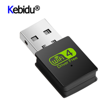 Kebidu 2.4G 300Mbps Wireless Network Card Wifi Antenna USB Network Card For Windows XP Vista Linnux Win 7 8 Win 10 Free Driver 2024 - buy cheap
