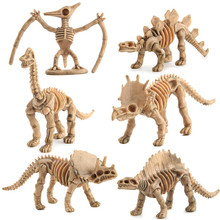 6Pcs/Set Mini Plastic Dinosaur Toys Jurassic Play Fossil Skeleton Kit Simulation Model Action Figures Toy For Boys Home Decor 2024 - buy cheap