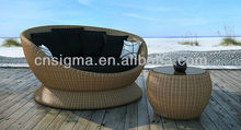 2014 New Design Outdoor Furniture Daybed Wicker Outdoor Daybed Sun Bed 2024 - buy cheap