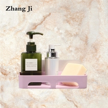 ZhangJi Kitchen Tools Bathroom Accessories Suction Soap Dish  Holder Storage Basket Soap Box Stand 2024 - compre barato