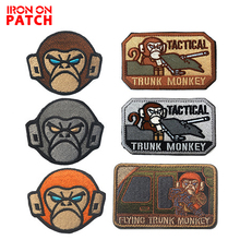 Tanks Monkey Tactical Trunk Monkey patchesmilitary Embroidered patch Hook & Loop armband epaulette button badge for coat 2024 - buy cheap