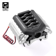 Radiador de motor de simulación GRC F11 V8 1/10 rc, ventilador de refrigeración de motor de 36mm, disipador de calor de capó de motor 2024 - compra barato