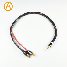 ANAUDIOPHILE Hi-Fi 3.5mm Jack Male To RCA Stereo Cable Hi-Fi Interconect Audio Cable For Amplifier Preamp PC Mobile Phone Tablet 2024 - buy cheap