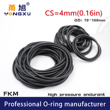 Fluorine rubber Ring Black FKM O-ring Seal CS4mm OD70/75/80/85/90/95/100*4mm ORing Seal Gasket Oil Ring Fuel Sealing Washer 2024 - buy cheap