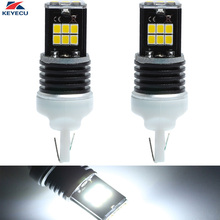 KEYECU 2x T20 7440 7443 blanco brillante marcha atrás LED Bombilla libre de Error 15SMD 2835 cola de las luces de estacionamiento 2024 - compra barato