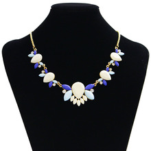 F&U New 2015 Summer Statement Necklaces Exquisite Petalage Flower Choker Necklace for Fashion Women Top Acrylic Collar Necklace 2024 - buy cheap
