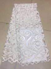 Tela de encaje africano para boda, tejido de terciopelo blanco suave, de alta calidad, nigeriano, 2018 2024 - compra barato