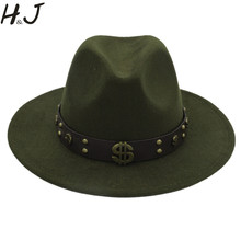 Sombrero de fieltro 100% lana para hombre y mujer, sombrero de fieltro con visera ancha, fascinador, Jazz, iglesia, padrino, Steampunk, Jazz, tamaño 56-58CM 2024 - compra barato