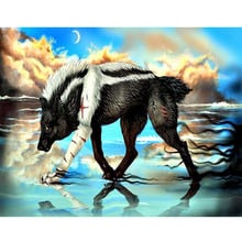 Diamond Painting Wolf Needlework Diamond Embroidery Rhinestone Animal Crafts Full Square Mosaic Handmade Kits Modular Pictures 2024 - buy cheap