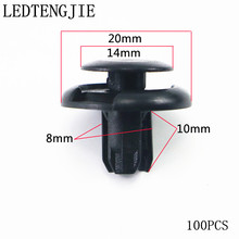 100 шт. 8 мм отверстие, черная отделка двери, заклепки, зажимы типа «фонарь», автоматические крепления, заклепка, дверная панель, брызговик 2024 - купить недорого