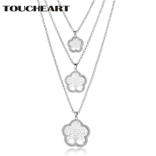 Toucheart colar em camadas com pingentes e árvore da vida, feminino, luxuoso, joia, flor, declaração, colar, escondi180032 2024 - compre barato
