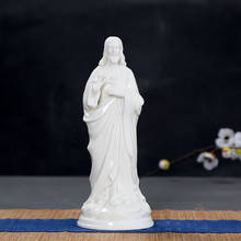 Catholic Holy Jesus Figure Statue Church Gift Ornament Ceramic Jesu Figurine Lamb of God Decorative God Sculpture with base 2024 - buy cheap