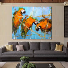 JQHYART Limey Miami Parrot Wall Art Oil Painting Canvas Prints Pictures For living Room Bedroom Home Decor 2024 - buy cheap