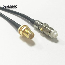 1PC New RP SMA Female Jack nut To FME  Female Jack Connector RG174 Coaxial Cable 20CM 8" Adapter RF Pigtail 2024 - buy cheap
