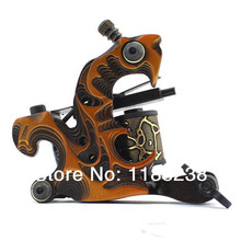 High quality professional 10 Warp Coils Cast Iron handmade tattoo gun tattoo compass TM-039  supply Yellow 2024 - buy cheap
