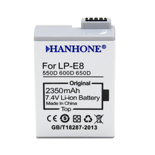 2350mah LP-E8 LP E8 Digital Camera Battery For Canon For Canon EOS 550D 600D 650D 700D Kiss X4 X5 X6i X7i Rebel T2i T3i T4i T5i 2024 - buy cheap