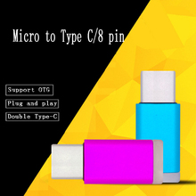 Мини O-TG адаптер для передачи данных Micro USB Female To 8 Pin/Type-c Male для iph или для Huawei Синхронизация данных зарядный конвертер зарядное устройство кабель 2024 - купить недорого