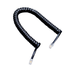 Cable de reemplazo RJ11 4P4C, conector en espiral, cuerda elástica, color negro 2024 - compra barato