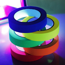 6pcs/Set UV Gaffer Fluorescent Tape Blacklight Reactive Glow In The Dark Tape Neon Cloth Tape Safety Warning Home Decoration 2024 - buy cheap