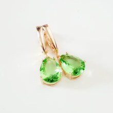 Long Drop Earring 585 Gold Color Earring Office Style Green Cubic Zircon New Fashion Drop Earring Women Earring 2024 - buy cheap