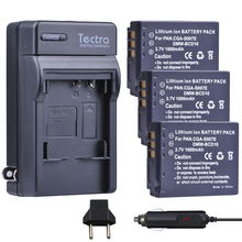 Tectra 3 Pcs Bateria + Carregador para Panasonic Digital Lumix CGA-S007E DMW-BCD10 DMC-TZ1 DMC-TZ1BK DMC-TZ1BS DMC-TZ3EB-K DMC-TZ2 2024 - compre barato