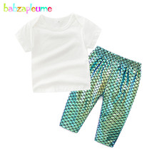 Conjunto de 2 piezas de ropa de verano para recién nacidos, camiseta de manga corta de algodón y pantalones de PU, BC1435, novedad de 2019 2024 - compra barato
