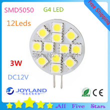 Bombilla LED G4 regulable, lámpara Mini de 3W, 5050 grados, CC de 12V, 120 SMD 2024 - compra barato