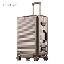 100% aluminum frame Rolling Luggage Spinner brand Travel Bags Business long distance travel Suitcase Wheels 2024 - buy cheap