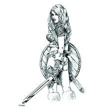 Beautiful Female Warrior Waterproof Temporary Tattoo Sticker  Tatoo Men Tattoo sleeve kids Tatuajes  Temporales Fake Tattoo 2024 - buy cheap