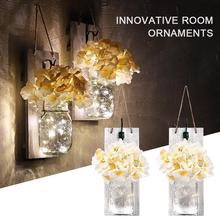 2018 Wooden Wall Decoration Vase Wall-Mounted Hanging Innovative Room Ornaments Pendant Glowing Wall Decoration 2024 - buy cheap