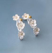 Shuangshuo Vintage Cherry Blossom Stud Earrings for Women Flower Earings Fashion Jewelry Earring Female Christmas Earrings S120 2024 - buy cheap