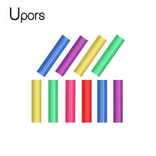 UPORS-puntas de silicona de grado alimenticio para pajillas de acero inoxidable, tapa con pajilla multicolor, antiescaldado/frío, 6mm, 8 Uds. 2024 - compra barato