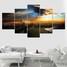 Sunset country landscape 5 Piece HD Wallpapers Art Canvas Print modern Poster Modular art painting for living room Home Decor 2024 - buy cheap