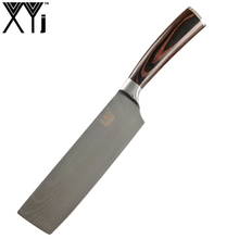 XYj Brand 7CR17 Stainless Steel Kitchen Knife 7 inch Chopping Knife Color Wood Handle Cleaver Knife For Cooking Beauty Gift 2024 - buy cheap