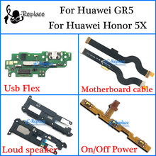 Para huawei honor 5x KIW-L21 gr5 KII-L05 KII-L23 KII-L21 KII-L22 cabo usb flex placa-mãe alto-falante em fora de alimentação cabo flexível 2024 - compre barato