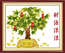 Money tree (treasure bowl) cross stitch kit 14ct 11ct print canvas stitching embroidery DIY handmade needlework 2024 - buy cheap